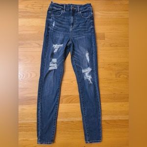 American Eagle next level stretch ripped jeans